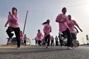 Maraþonhlaup barna og unglinga á Gaza í mars 2012